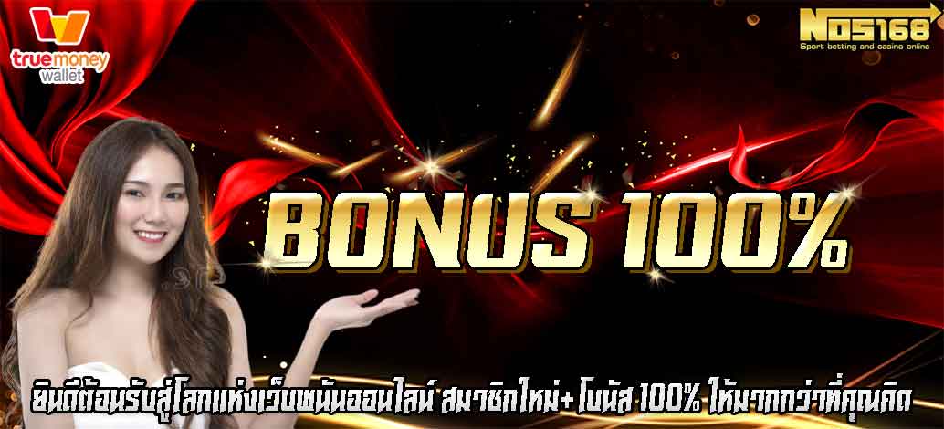 สมาชิกใหม่+โบนัส 100%